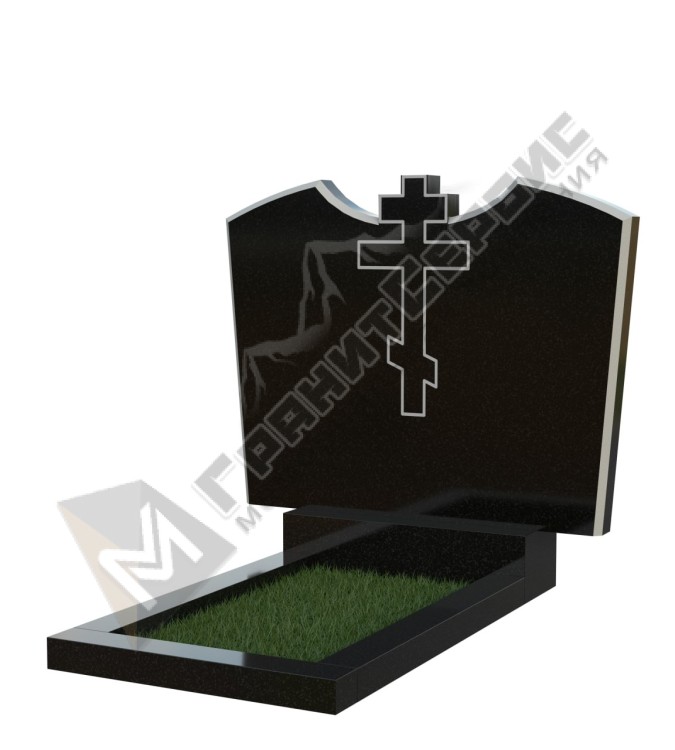 Семейный памятник с крестом